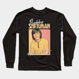 Bobby Sherman // Retro 1970s Aesthetic Fan Design Long Sleeve T-Shirt